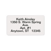 Schwarz-weiße Abstrakte Rücksendeadresse für 4 Zei Adressaufkleber (Vorne)