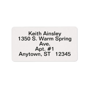 Schwarz-weiße Abstrakte Rücksendeadresse für 4 Zei Adressaufkleber