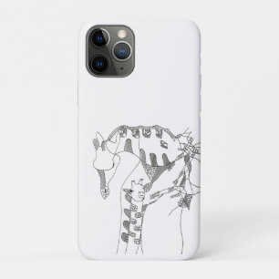 Schwarz-weiße abstrakte Stock-Tapeten Holz Wand Case-Mate iPhone Hülle