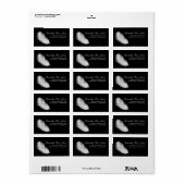 Schwarz-weiße Adresse Adressaufkleber (Vorne)