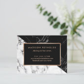 Schwarz-weiße Aftercare-Karte aus Marmor Postkarte (Stehend Vorderseite)