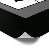 Schwarz-weiße akustische Gitarre Poster (Ecke)