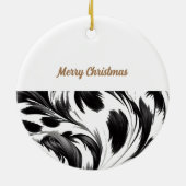 Schwarz-weiße Akzente des silbernen Metallic Keramik Ornament (Hinten)