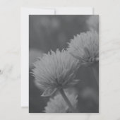 Schwarz-Weiße Allium-Blumen-Party Einladung (Rückseite)