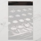 Schwarz-weiße alte Schreibschrifttasten Briefpapier (Vorderseite)