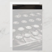 Schwarz-weiße alte Schreibschrifttasten Briefpapier (Vorne/Hinten)