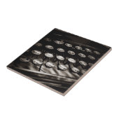 Schwarz-weiße alte Schreibschrifttasten Fliese (Seite)