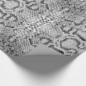 Schwarz-weiße Anaconda Exotische Snakeskin Geschenkpapier (Ecke)