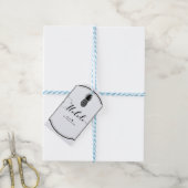 Schwarz-weiße Ananas Gevor MAHALO ALOHA Geschenkanhänger (Mit Garn)