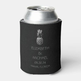Schwarz-weiße Ananas-Hochzeit Dosenkühler