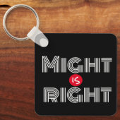 Schwarz-weiße Anführungstypografie Schlüsselanhänger (Vorderseite)