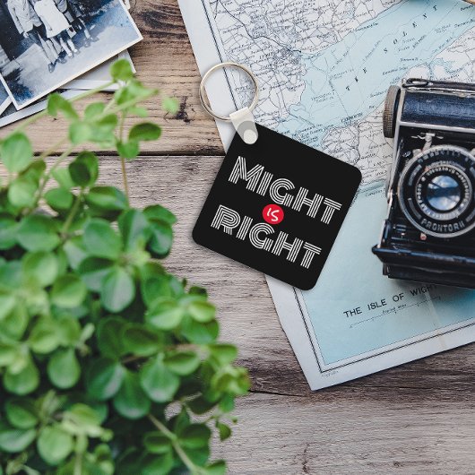 Schwarz-weiße Anführungstypografie Schlüsselanhänger