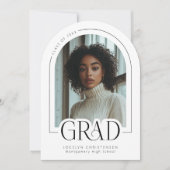 Schwarz-weiße Ankündigung von Minimal Grad Foto (Vorderseite)