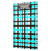 Schwarz-weiße Aquamarine Verriegelungsstreifen Klemmbrett (Links)