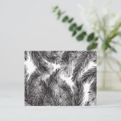 Schwarz-weiße Aquarellpalmen Postkarte (Stehend Vorderseite)