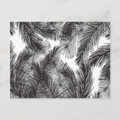 Schwarz-weiße Aquarellpalmen Postkarte (Vorderseite)