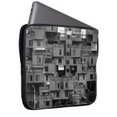 Schwarz-weiße Architektur Laptopschutzhülle (Vorne Rechts)