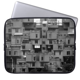 Schwarz-weiße Architektur Laptopschutzhülle