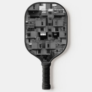 Schwarz-weiße Architektur Pickleball Schläger