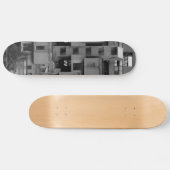 Schwarz-weiße Architektur  Skateboard (Horizontal)