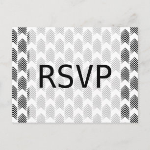 Schwarz-weiße Arrow-Antwort Postkarte