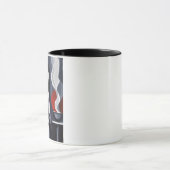 Schwarz-weiße Art Deco Frau  Tasse (Zentrum)