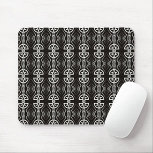Schwarz-Weiße Art Deco Mousepad