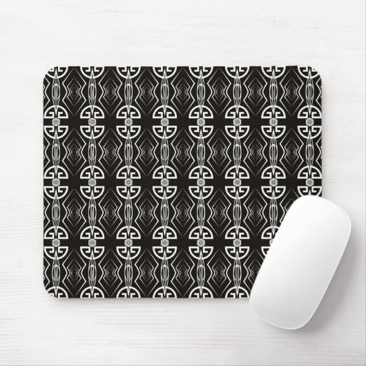 Schwarz-Weiße Art Deco Mousepad (Mit Mouse)