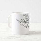 Schwarz Weiße Äste Kaffeetasse (Vorderseite Links)