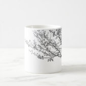 Schwarz Weiße Äste Kaffeetasse (Mittel)