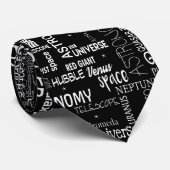 Schwarz-weiße Astronomie Krawatte (Gerollt)