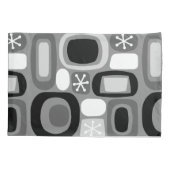 Schwarz-weiße Atomzeitfieldstones Kissenbezug (Rückseite)