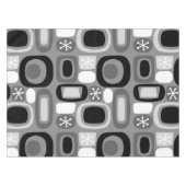 Schwarz-weiße Atomzeitfieldstones Tischdecke (Vorderseite (Horizontal))