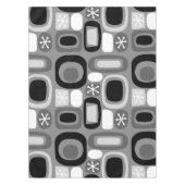 Schwarz-weiße Atomzeitfieldstones Tischdecke (Vorderseite)