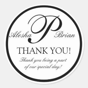 Schwarz-weiße Aufkleber für die P-Gastgeschenk Hoc