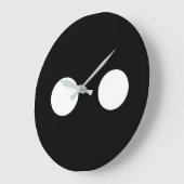 Schwarz-weiße Augen Funny Niedlich Face Trendy Große Wanduhr (Winkel)