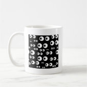Schwarz-weiße Augen Kaffeetasse (Links)