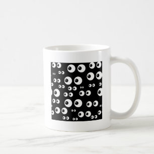 Schwarz-weiße Augen Kaffeetasse