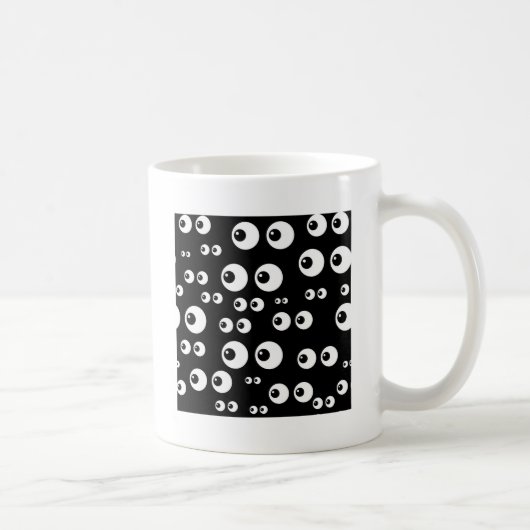 Schwarz-weiße Augen Kaffeetasse (Rechts)