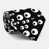 Schwarz-weiße Augen Menswees Männchen Krawatte (Gerollt)