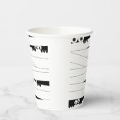 Schwarz-weiße Augen pinkeln Mummy Halloween Pappbecher (Links)