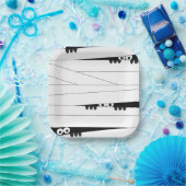 Schwarz-weiße Augen pinkeln Mummy Halloween Pappteller (Party)