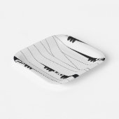 Schwarz-weiße Augen pinkeln Mummy Halloween Pappteller (Gewinkelt)