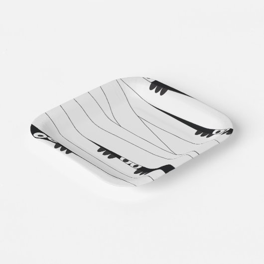 Schwarz-weiße Augen pinkeln Mummy Halloween Pappteller (Gewinkelt)