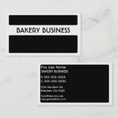 Schwarz-weiße Backkarten Visitenkarte (Vorne/Hinten)