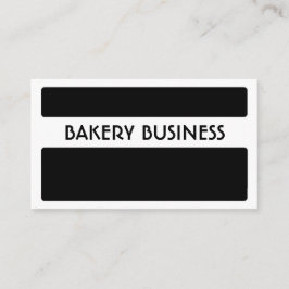 Schwarz-weiße Backkarten Visitenkarte