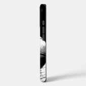 Schwarz-weiße Basketball-Kunst Case-Mate iPhone Hülle (Rückseite / Links)