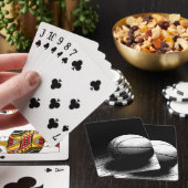 Schwarz-weiße Basketball-Kunst Spielkarten (In Situ)