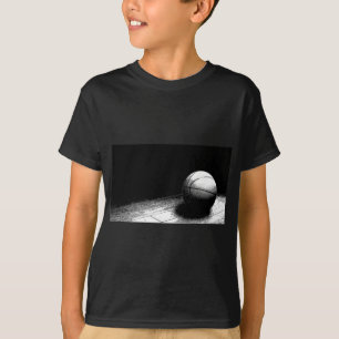 Schwarz-weiße Basketball-Kunst T-Shirt
