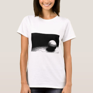 Schwarz-weiße Basketball-Kunst T-Shirt